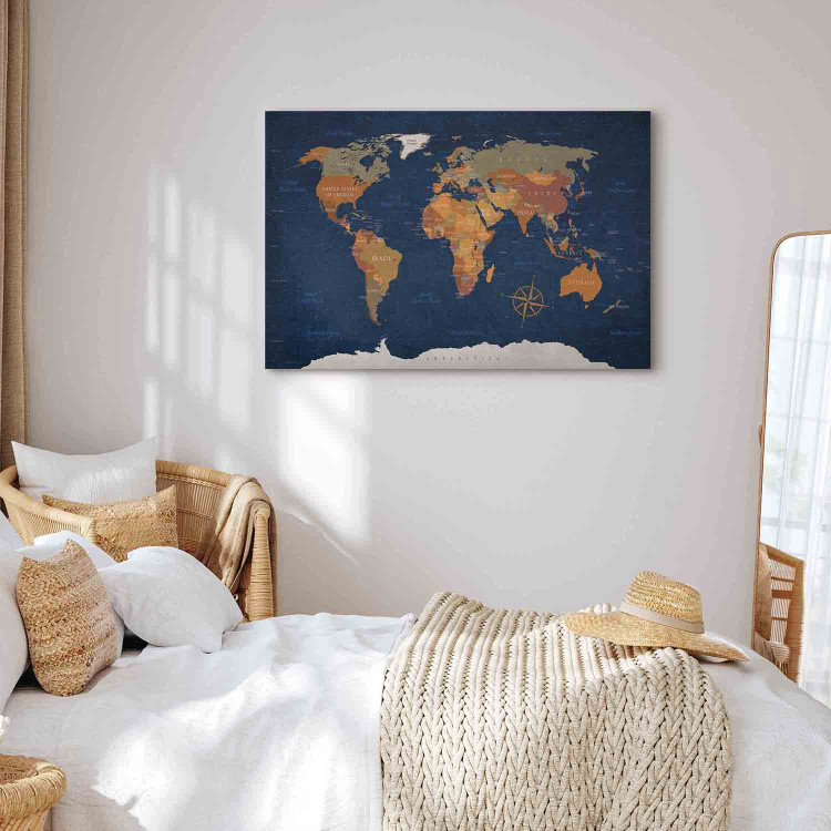 Canvas World Map: Ink Oceans 91913 additionalImage 10