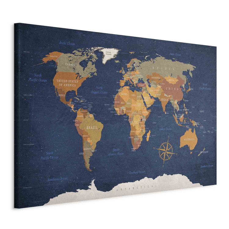 Canvas World Map: Ink Oceans 91913 additionalImage 2