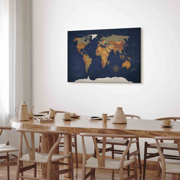 Canvas World Map: Ink Oceans 91913 additionalImage 11