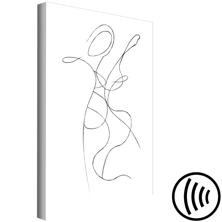 Canvas Lines Forming Unity (1-part) - Silhouettes of a Romantic Couple 115223 additionalImage 6