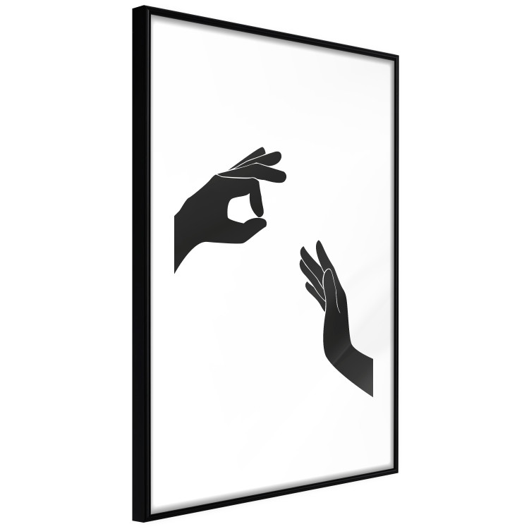 Wall Poster Everything's Okay! - black and white composition with two hands showing gestures 116323 additionalImage 11