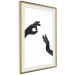 Wall Poster Everything's Okay! - black and white composition with two hands showing gestures 116323 additionalThumb 2