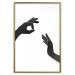 Wall Poster Everything's Okay! - black and white composition with two hands showing gestures 116323 additionalThumb 20