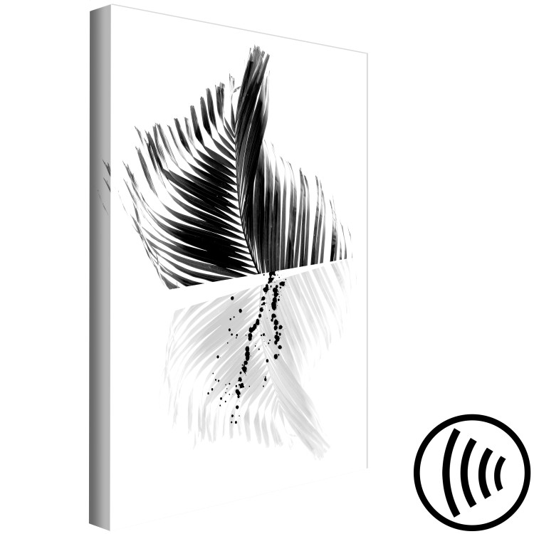 Canvas Black And White Palm (1 Part) Vertical 116923 additionalImage 6