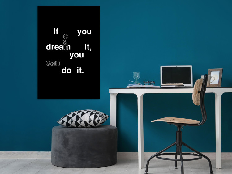 Canvas Print If You Can Dream It, You Can Do It (1 Part) Vertical 117423 additionalImage 3