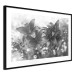 Poster Silver Bouquet - black and white composition with flowers on a glossy background 118423 additionalThumb 13