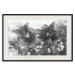 Poster Silver Bouquet - black and white composition with flowers on a glossy background 118423 additionalThumb 18