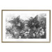 Poster Silver Bouquet - black and white composition with flowers on a glossy background 118423 additionalThumb 14