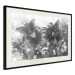 Poster Silver Bouquet - black and white composition with flowers on a glossy background 118423 additionalThumb 3