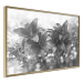 Poster Silver Bouquet - black and white composition with flowers on a glossy background 118423 additionalThumb 12