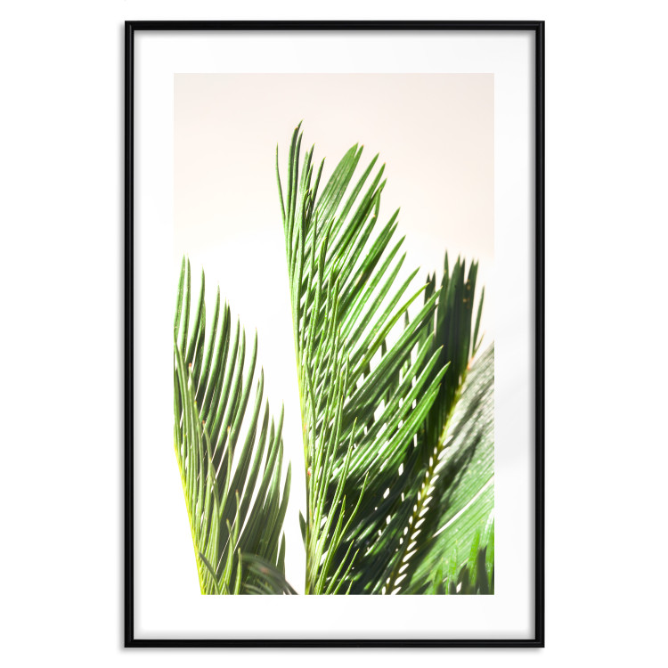 Poster Plant Detail - botanical composition with green leaves on a light background 119023 additionalImage 17