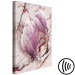 Canvas Print The subtlety of marble - magnolia flower motif on a marble background 122723 additionalThumb 6
