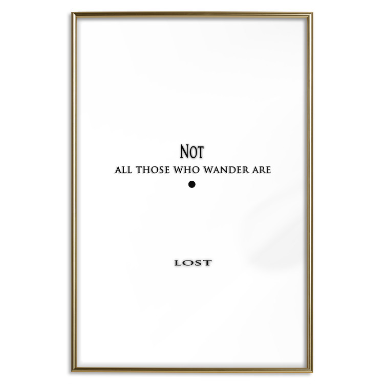 Wall Poster Wanderer's Quote - black English texts and a dot on a white background 122823 additionalImage 16