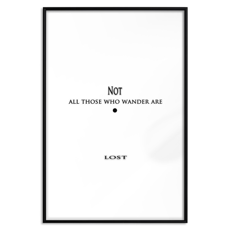 Wall Poster Wanderer's Quote - black English texts and a dot on a white background 122823 additionalImage 18