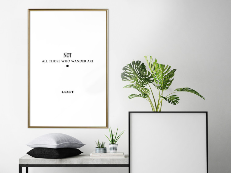 Wall Poster Wanderer's Quote - black English texts and a dot on a white background 122823 additionalImage 5