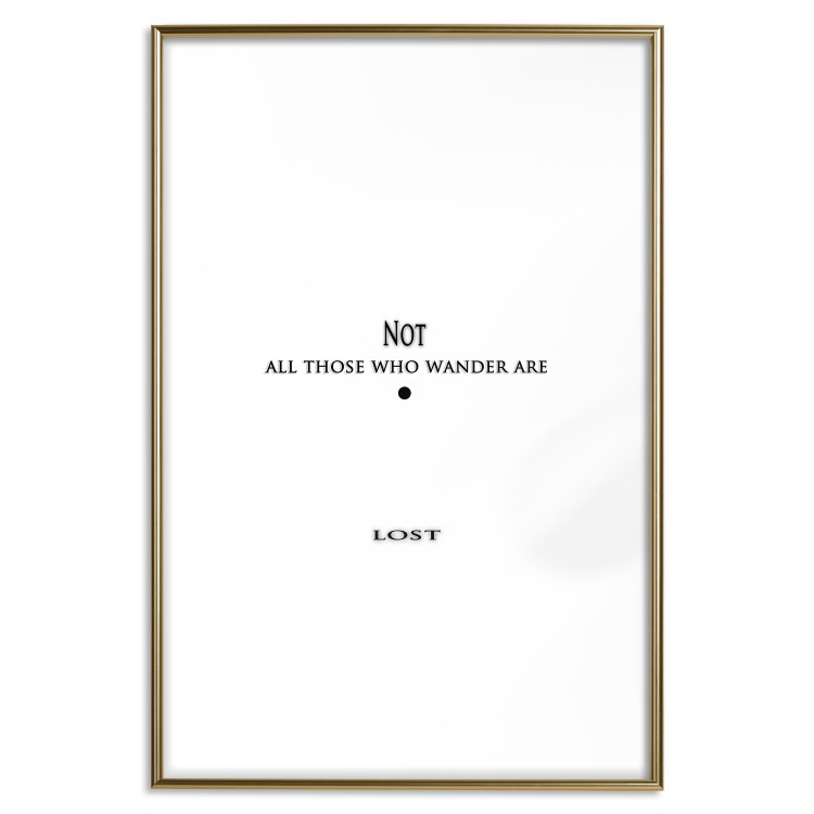 Wall Poster Wanderer's Quote - black English texts and a dot on a white background 122823 additionalImage 14