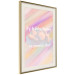 Wall Poster Try to Be a Rainbow - white text on a cloud and multicolored background 123223 additionalThumb 2