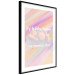 Wall Poster Try to Be a Rainbow - white text on a cloud and multicolored background 123223 additionalThumb 11