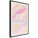Wall Poster Try to Be a Rainbow - white text on a cloud and multicolored background 123223 additionalThumb 3