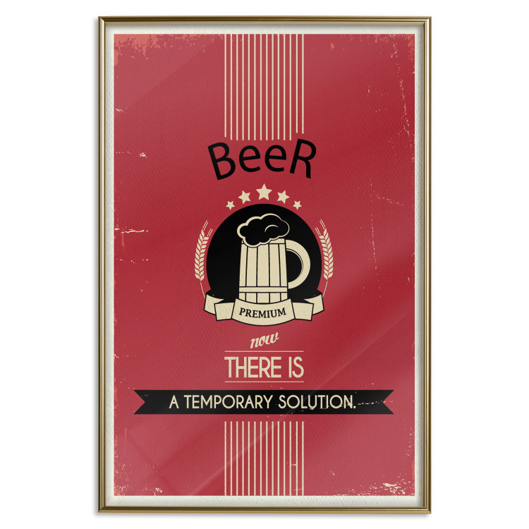 Poster Premium Beer - English captions and beer illustration on red background 123623 additionalImage 16