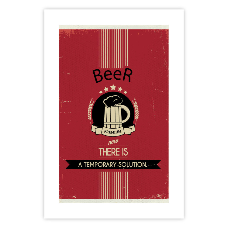 Poster Premium Beer - English captions and beer illustration on red background 123623 additionalImage 19