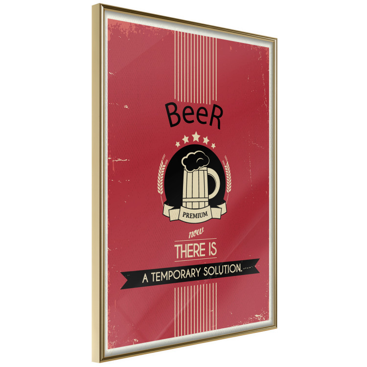 Poster Premium Beer - English captions and beer illustration on red background 123623 additionalImage 12