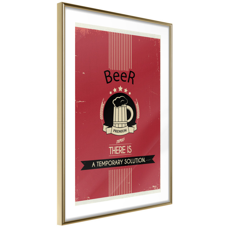 Poster Premium Beer - English captions and beer illustration on red background 123623 additionalImage 6