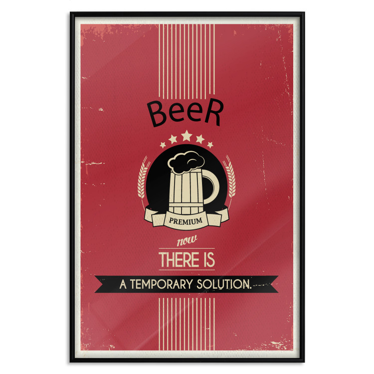 Poster Premium Beer - English captions and beer illustration on red background 123623 additionalImage 18
