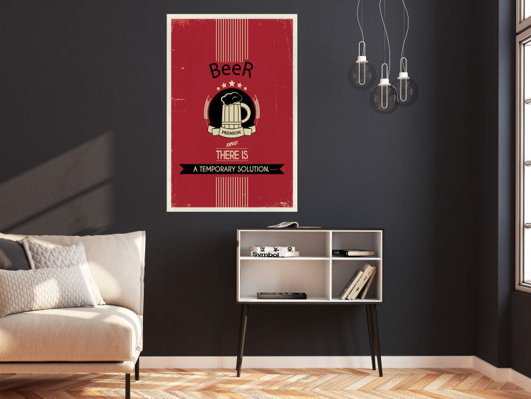 Poster Premium Beer - English captions and beer illustration on red background 123623 additionalImage 17