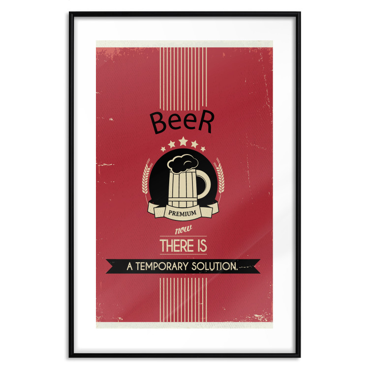 Poster Premium Beer - English captions and beer illustration on red background 123623 additionalImage 15