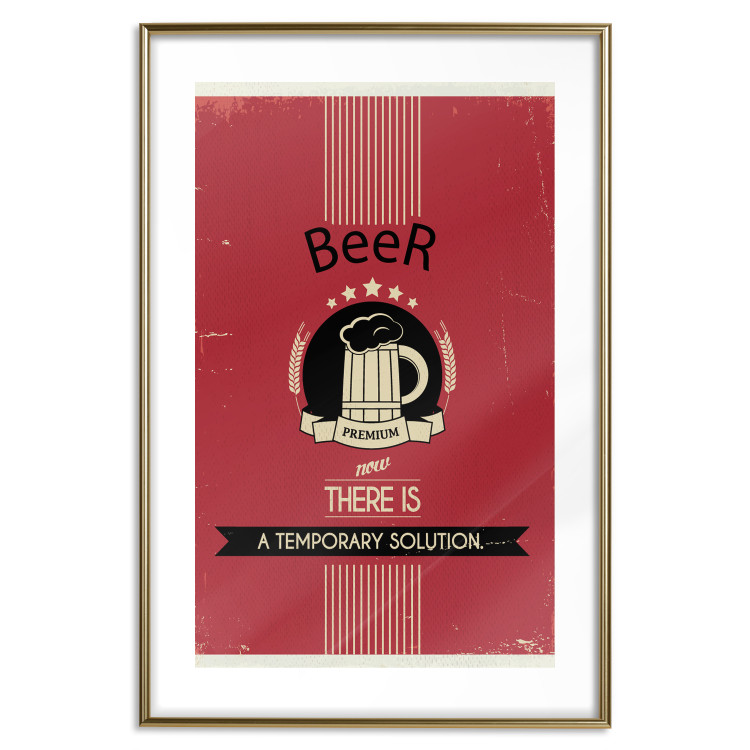 Poster Premium Beer - English captions and beer illustration on red background 123623 additionalImage 14