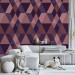 Modern Wallpaper Triangles of Purple 123723