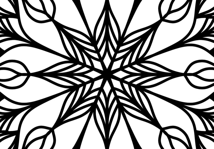Canvas Print Mystical mandala - a minimalistic black motif on a white background 124423 additionalImage 5