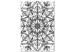 Canvas Print Mystical mandala - a minimalistic black motif on a white background 124423