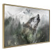 Wall Poster Howling Wolf - wild animal against a forest landscape and high mountains 126023 additionalThumb 14