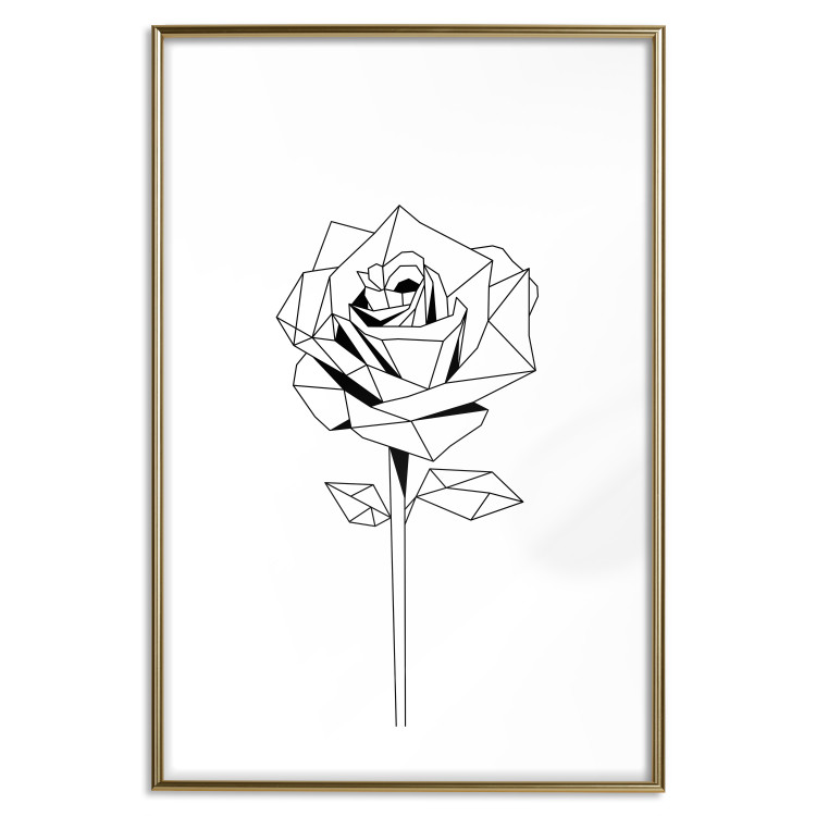 Wall Poster Subtle Day - abstract composition of a rose with geometric figures 126823 additionalImage 16