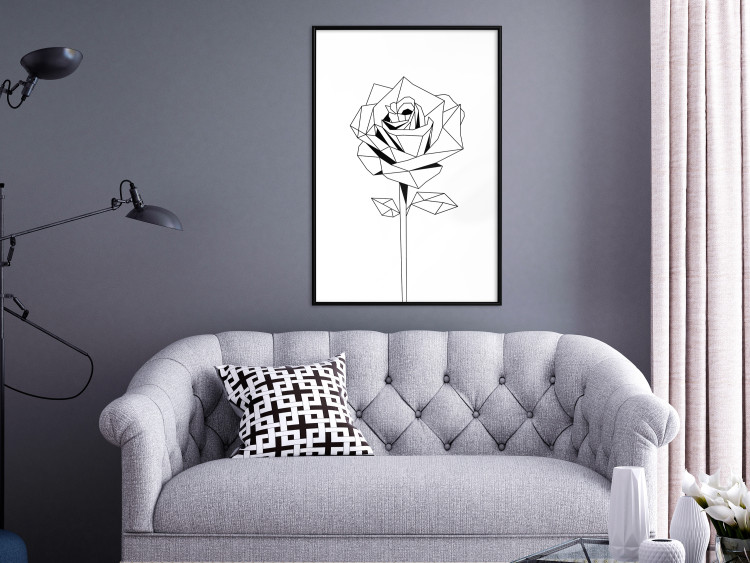 Wall Poster Subtle Day - abstract composition of a rose with geometric figures 126823 additionalImage 6