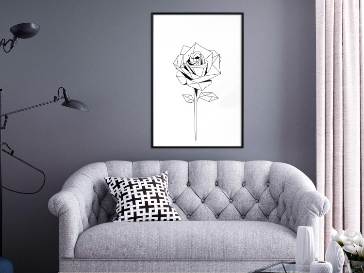 Wall Poster Subtle Day - abstract composition of a rose with geometric figures 126823 additionalImage 23