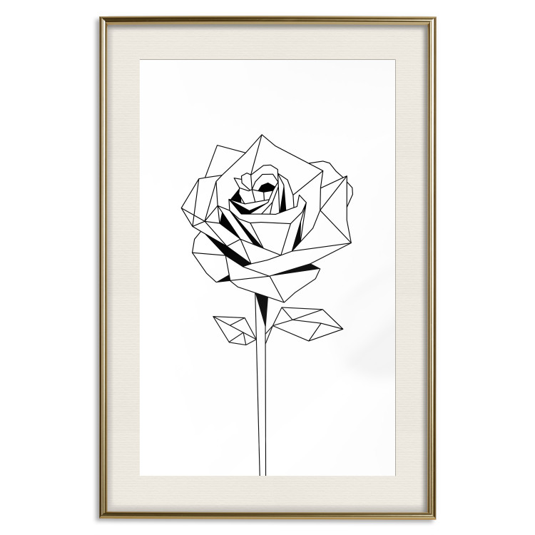 Wall Poster Subtle Day - abstract composition of a rose with geometric figures 126823 additionalImage 20