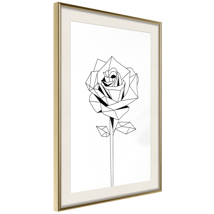 Wall Poster Subtle Day - abstract composition of a rose with geometric figures 126823 additionalImage 3