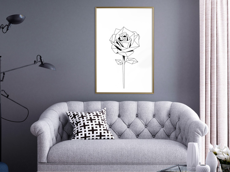 Wall Poster Subtle Day - abstract composition of a rose with geometric figures 126823 additionalImage 15