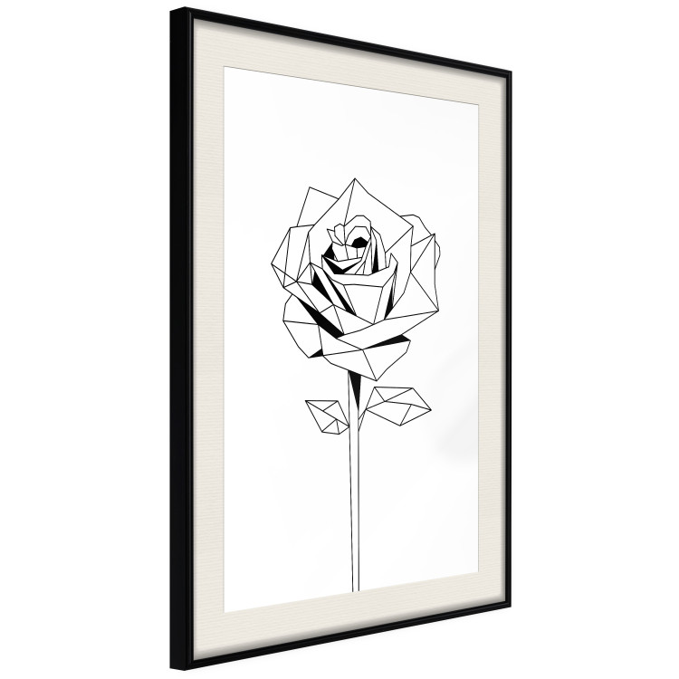Wall Poster Subtle Day - abstract composition of a rose with geometric figures 126823 additionalImage 2
