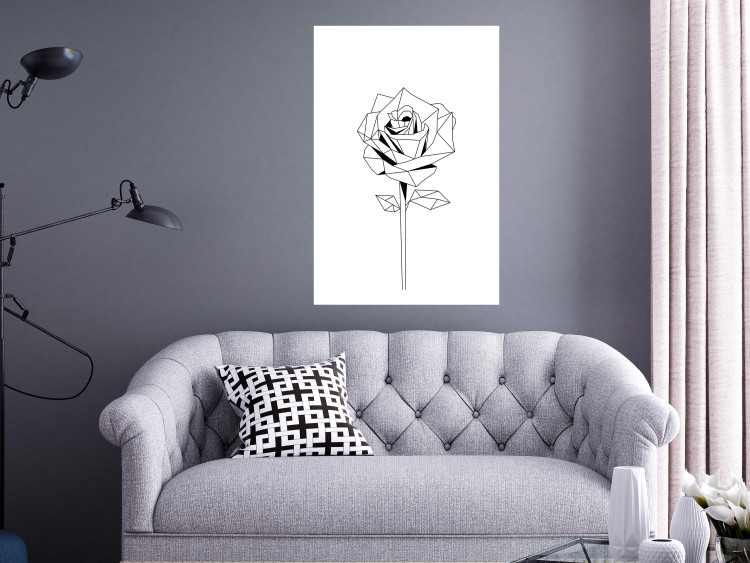 Wall Poster Subtle Day - abstract composition of a rose with geometric figures 126823 additionalImage 5