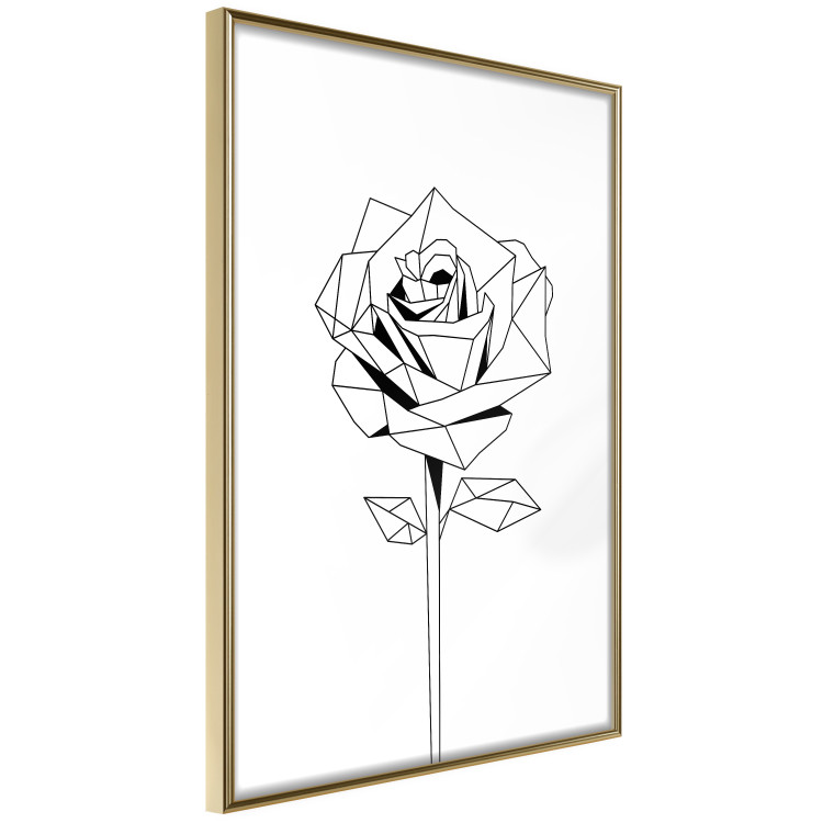 Wall Poster Subtle Day - abstract composition of a rose with geometric figures 126823 additionalImage 14