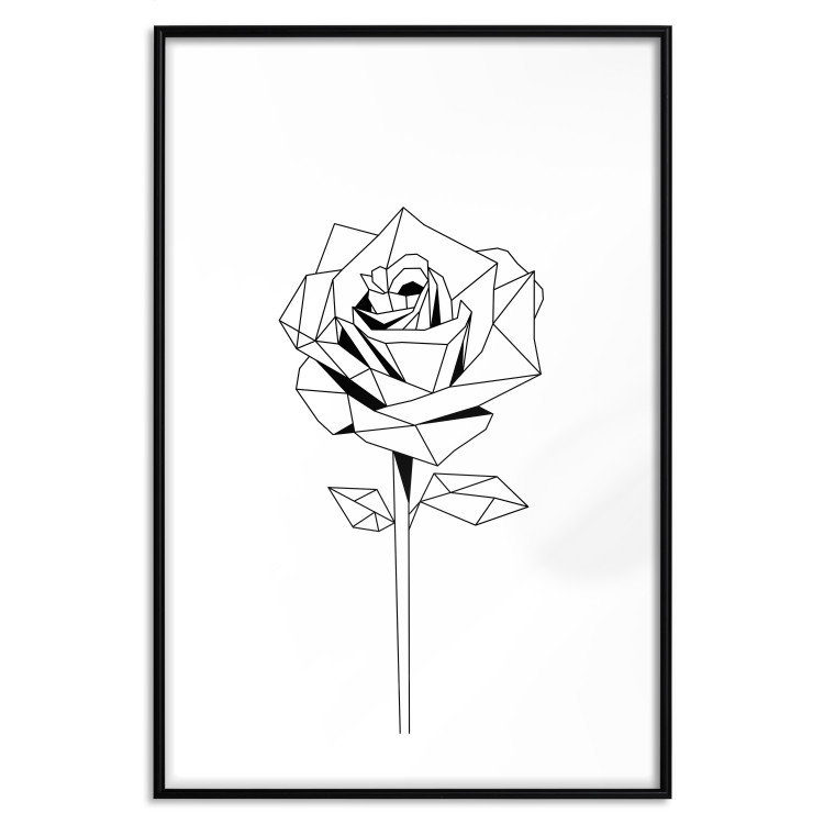 Wall Poster Subtle Day - abstract composition of a rose with geometric figures 126823 additionalImage 17