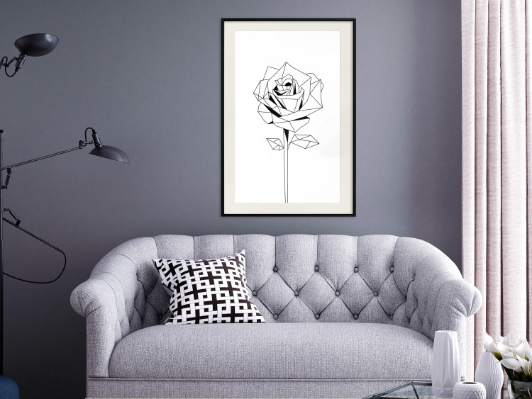 Wall Poster Subtle Day - abstract composition of a rose with geometric figures 126823 additionalImage 24
