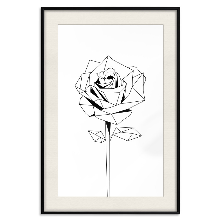 Wall Poster Subtle Day - abstract composition of a rose with geometric figures 126823 additionalImage 19