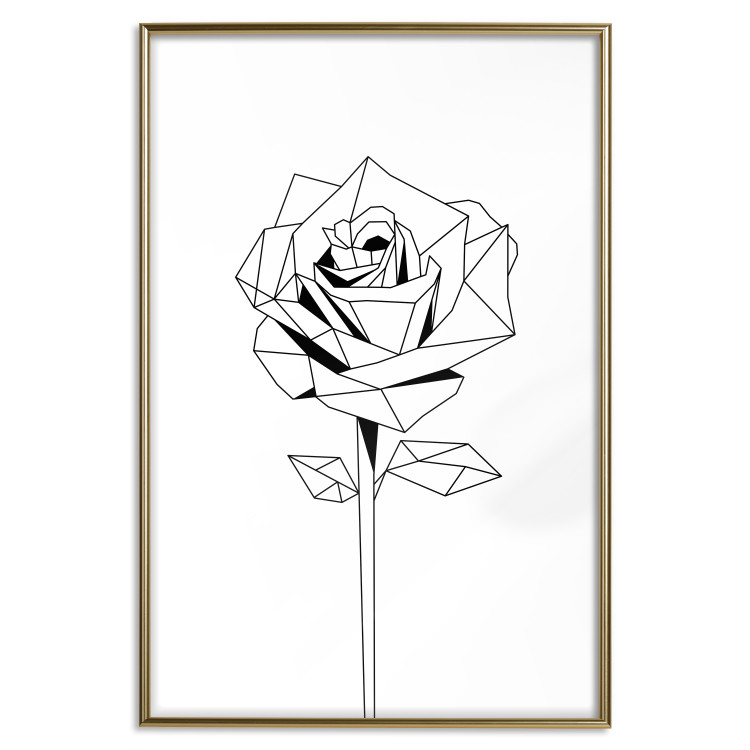 Wall Poster Subtle Day - abstract composition of a rose with geometric figures 126823 additionalImage 21