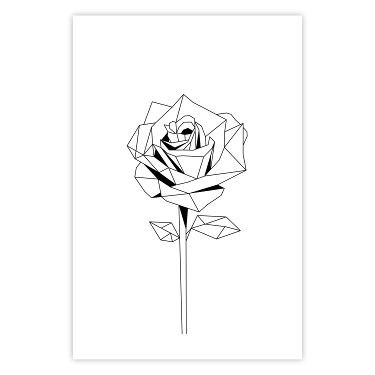 Wall Poster Subtle Day - abstract composition of a rose with geometric figures 126823 additionalImage 25