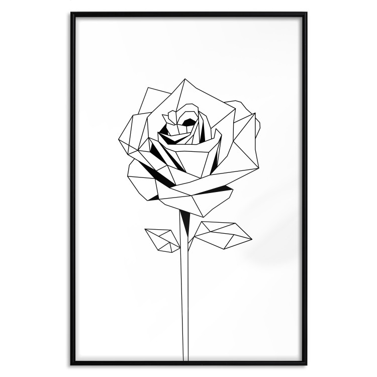 Wall Poster Subtle Day - abstract composition of a rose with geometric figures 126823 additionalImage 18